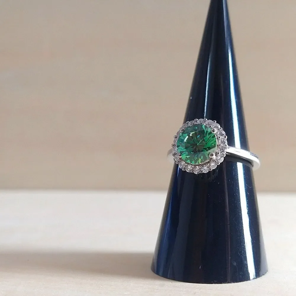 Zirconia Halo Ring